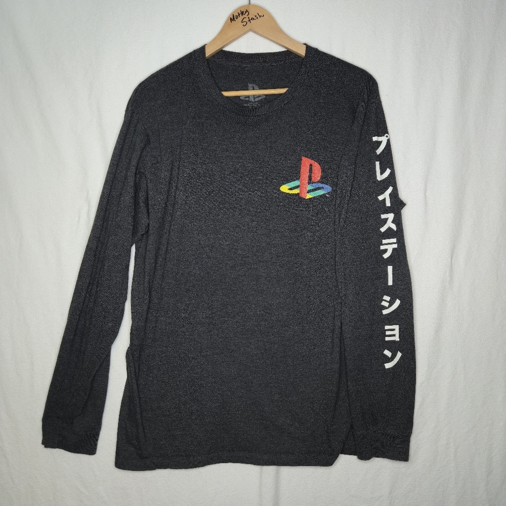 Playstation Men's Dark Gray Long Sleeve T-Shirt‎ Size  XL